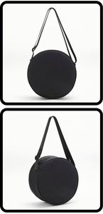 Bolso Bandolera Personalizado con Logotipo para Mujer, Bolso Circular de Nailon con Cremallera, Correas de Hombro Ajustables con Nudo, Regalo Promocional - Product Image 4