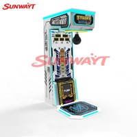 Machine de boxe d'arcade Big Punch Strike Hard avec cadre métallique, interface en anglais, jeu à prix