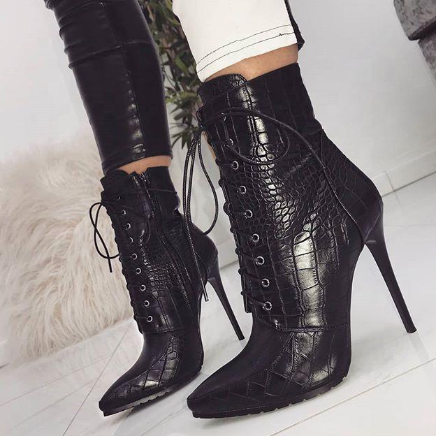 Primavera otoño de tacón alto de las mujeres de tobillo botas mujer botas  cortas zapatos de tacón de más tamaño 34 - 40 41 42 43 44 45 46 47 48 49 50  comprar ~ Zapatos De Mujer / www.zonamujer.cl