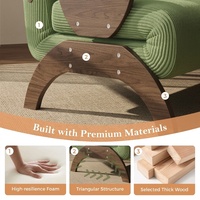 Sofá Cama Convertible Moderno JASIWAY, Sillón Plegable de 30 Pulgadas, Tapizado en Pana |   Respaldo ajustable en 5 posiciones, cubierta de reposabrazos extraíble, tamaño pequeño