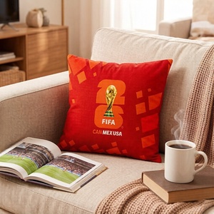 Coussin carré <span class=keywords><strong>de</strong></span> la <span class=keywords><strong>Coupe</strong></span> <span class=keywords><strong>du</strong></span> <span class=keywords><strong>Monde</strong></span> FIFA 2026 au Canada, motif feuille d'érable rouge, doux, pour la décoration <span class=keywords><strong>de</strong></span> la maison, <span class=keywords><strong>du</strong></span> salon, <span class=keywords><strong>du</strong></span> home cinéma et des bars sportifs - Product Image 5