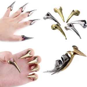 1 unidad personalizada para decoración DIY Punk Hot Nail Talon Rock gótico garra anillos de dedo - Product Image 1