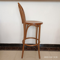 Chaises de café modernes vintage empilables en bois courbé Thonet Tabouret haut Chaise de bar pour événement Banquet