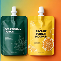 Pochette à bec verseur personnalisable et recyclable pour savon liquide, huile corporelle, lotion, crème pour les mains, emballage de produits de soin de la peau