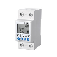 Tuya WiFi Smart Single Phase Energy Meter Pelindung Kebocoran Tegangan Lebih/Kurang Pemutus Sirkuit DIN Rail Power KWh Meter Remote