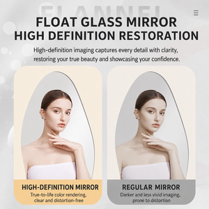 <span class=keywords><strong>Specchio</strong></span> a Figura Intera <span class=keywords><strong>Moderno</strong></span> con Cornice dal Design Irregolare per <span class=keywords><strong>Camera</strong></span> da Letto e Hotel, da Parete in Vetro Bianco/Nero 160 cm - Product Image 3