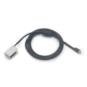 Audio Aux Female Cable for BMW E60 Aux Line In Cable Adapter 12Pin Connector with Resistance