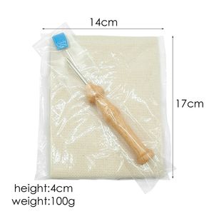 เข็มปักผ้าด้ามไม้ พร้อมผ้ามอนก์คลอธ 67*50 ซม. และชุดไหมพรม - Product Image 5