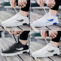 Nouvelles baskets décontractées pour hommes en synthétique à lacets, collection Printemps 2025 – Tendance, résistantes à l'usure, blanches, pour étudiants, usage quotidien