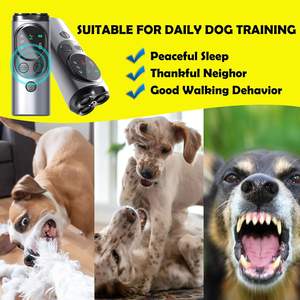 Benutzer definiertes LED-Licht 3-Kopf-Ultraschall-Hundetrainer Repeller Anti-<span class=keywords><strong>Barking</strong></span>-Trainings kontroll gerät mit benutzer definierten Farben - Product Image 5