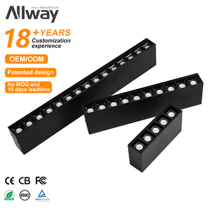 Lámpara de Techo <span class=keywords><strong>LED</strong></span> Lineal Empotrada en <span class=keywords><strong>Superficie</strong></span>, Moderna, Comercial, Negra, para Interiores, en Oferta - Product Image 1