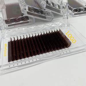 Extensions de <span class=keywords><strong>cils</strong></span> brun foncé à marque privée 0.03 0.05 0.15 M J B C D Curl, plateaux d'extensions de <span class=keywords><strong>cils</strong></span> brun <span class=keywords><strong>bordeaux</strong></span> - Product Image 4