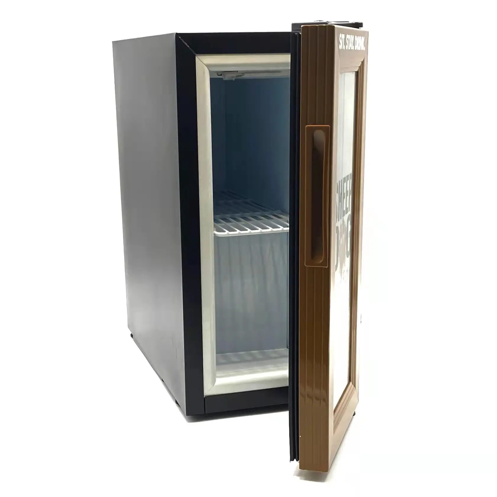 NUELEAD 16 L kleiner Kühlschrank Mini-Kühlschrank Design Glastür Minibar