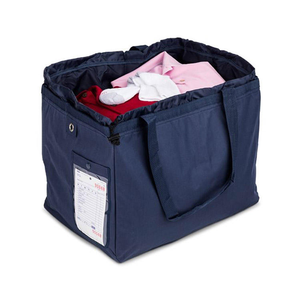 Square Custom Large Wash and Fold Industrial Commercial Hotel Nylon Laundry Bags Drawstring for <b>Clothes</b> with logo Strap - Product Image 3