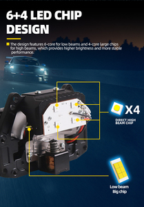 SANVI LK84 Faro LED de Alta Potencia de 3 Pulgadas y 60W, Lente Bifocal de 6000K, 12V, Nuevo Proyector de 13000 Lúmenes, Universal para Turismo, Polo A4 - Product Image 4