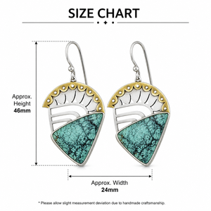 Orecchini Pendenti Geometrici a Triangolo per Donne, Stile Vintage Bicolore, Accessori per Orecchie da Indossare Quotidianamente - Product Image 4