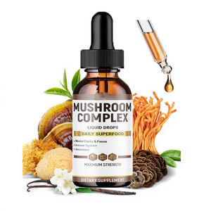 Ausreson Champignon Café Marque Privée <span class=keywords><strong>8</strong></span> en 1 Champignon Goutte D'huile Vitamine d Supplément Extrait <span class=keywords><strong>De</strong></span> Champignon Bio Gouttes Liquide Oral - Product Image 1