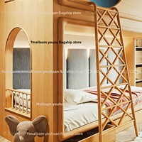 Lit superposé multifonctionnel en bois massif pour enfants, personnalisable pour toute la maison, idéal pour petit appartement, avec échelle