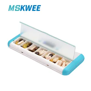 7 Grid Smart Pill Case Electronics Medicine Pill's Box Plastic Box Time Capsule Weekly Pillbox Health Healthcare for Traveling