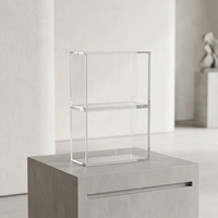 Boîte de présentation en acrylique écologique avec couvercle magnétique, design moderne, boîte transparente en PMMA ETB pour utilisation sur bureau, protection de cartes de jeu