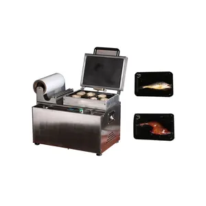 Wholesale Price Semi Automatic Small Plastic Tray Shrink Vacuum Sealing Wrapping Skin Packaging Machine For Food Meat Vegetable