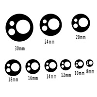 Yeux plats effet aqueux à 3 points blancs pour transfert par vis, 8mm-30mm, pour accessoires de poupées en peluche DIY Anime