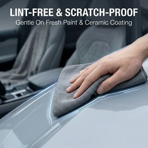 Serviette de décapage de cire pour voiture en microfibre tissée perlée CX004 40x40CM 300GSM, chiffon de revêtement pour detailing automobile - Product Image 4