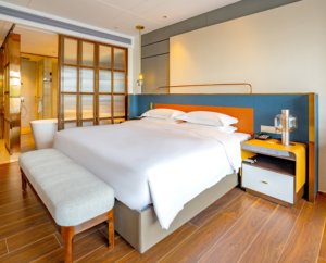 Meibao Yazhi Hotel mobili moderni set di camere da letto di lusso per resort a <span class=keywords><strong>4</strong></span> stelle Boutique Hotel fabbricati legno mobili Hotel - Product Image 4