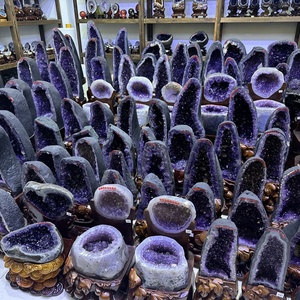 Kích Thước Lớn Thạch Anh Tím Geode Chất Lượng Cao Tự Nhiên Brazil Thạch Anh Tím Cụm Pha Lê Geode Trang Trí Cho Phong Thủy Trang Trí Nội Thất - Product Image 2
