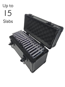 <strong>Aluminum</strong> Graded Card Storage <strong>Box</strong> <strong>Case</strong> 15 Slabs | BGS CGC SGC+ [ Carbon Black ] - Product Image 2