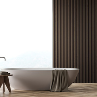 Panneaux acoustiques décoratifs en bois à lattes pour isolation phonique, prix compétitif, vente en gros Chine, pour bureaux et hôtels