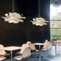 Nordique hôtel Restaurant maison nordique décoration haute qualité fer acrylique lustre chambre moderne fleur suspension lampe
