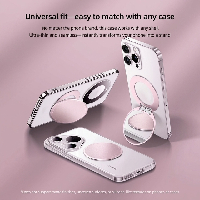 Multi Color Magnetic Mini Makeup Mirror Phone Holder Rotatable Slim Make Up Mirror Function Metal Folding Stand For Iphone 18 17