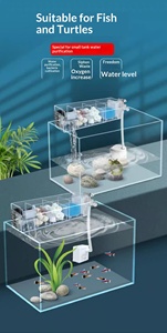 Filtre pour aquarium en plastique Jeneca, économie d'énergie, <span class=keywords><strong>filtration</strong></span> d'oxygène ultra silencieuse, 500L/H, boîte, niveau d'eau bas, montage mural - Product Image 5