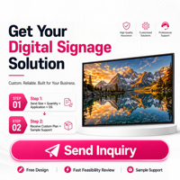 Pantalla LCD de 50 Pulgadas para Pared con Cristal Templado, Menú Digital Metálico, Pantalla Publicitaria OEM con Soporte SDK para Interiores, Restaurantes y Ascensores
