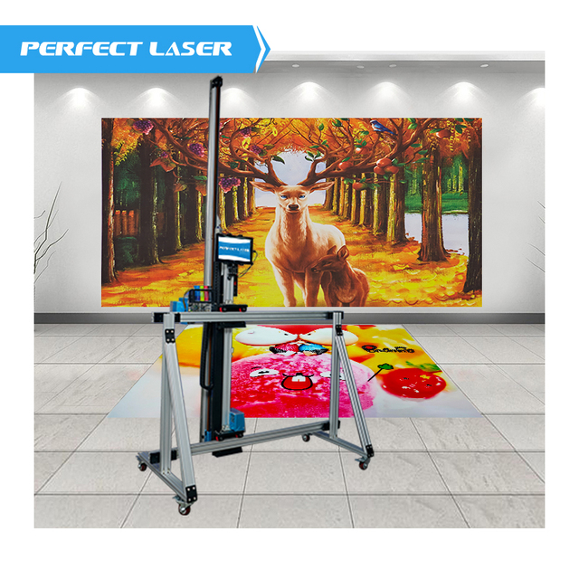 Perfect Laser Hot Selling Automatic 3D Wall Printing Machine UV Vertical Background Painting Digital Varnish Inkjet Printer