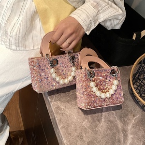 Vendita calda Bling carine signore <span class=keywords><strong>Mini</strong></span> borsa a tracolla e borse di lusso giovani donne perle <span class=keywords><strong>Mini</strong></span> borse Tote per ragazze - Product Image 3