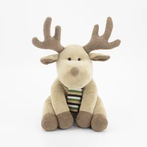 Custom Stuffed Christmas festival deer plush moose elk reindeer toys for kids