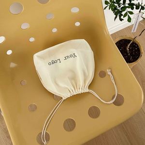 OEM ODM Custom Screen Printing Cotton <b>Drawstring</b> Bag Natural Color Gift Packaging <b>Pouch</b> Cotton Jewelry <b>Pouch</b> - Product Image 2