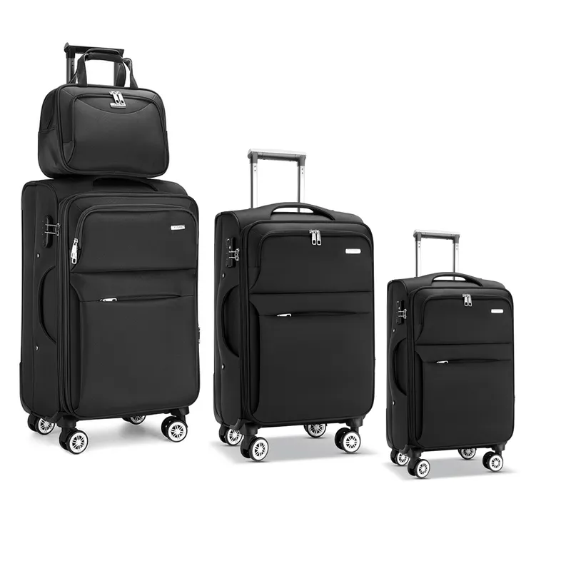 New design Fabric Trolley Set Nylon Travel Suitcases With Usb Charge Oxford Business Luggage with great price