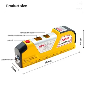 Aligner Standard and Metric Ruler Multi Purpose measuring tape Tool 3 in 1 Infrared line laser levels horizontal ruler