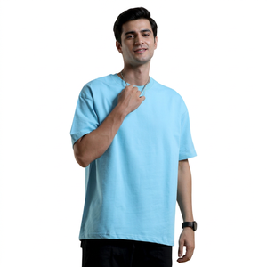 Camiseta Premium para Hombre, 100% Algodón, Corte Holgado, Hombros Caídos, Manga Corta, Formal, Anti-Pilling - Product Image 1