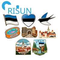 Cadeaux de voyage personnalisés « J'aime l'Estonie » : drapeau, oiseau, tissu traditionnel, souvenirs d'Estonie de Tallinn, aimant, broche, épingle, badge – Vente en gros