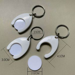 Custom Raindrop Trolley Coin <b>Keychains</b> - Promotional Shopping Cart Tokens - Product Image 2