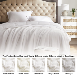 White Lightweight Soft Luxury 100% Polyester Blank Blanket Sublimation Flannel Blanket - Product Image 6