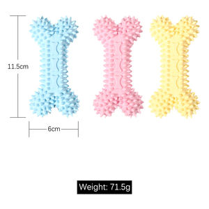Jouets à mâcher pour chiens écologiques et durables en caoutchouc TPR en forme d'os pour le nettoyage des dents, utilisation intérieure et extérieure, entraînement - Product Image 6