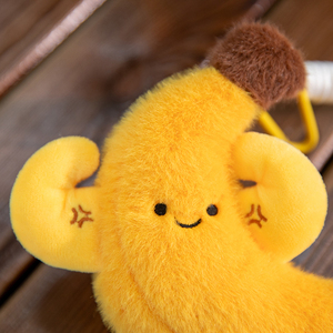 Vente en gros et au détail : Nouveauté - Pendentifs en peluche de 12 cm, série fruits musclés mignons (banane, citron, ananas, poire), breloques fantaisie pour sacs à dos - Product Image 5