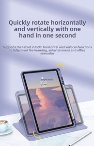 Étui rotatif à 360 degrés pour <span class=keywords><strong>tablette</strong></span> <span class=keywords><strong>Pad</strong></span> 6 Pro 11 pouces, coque en acrylique avec support pour stylet, <span class=keywords><strong>protection</strong></span> anti-chute et anti-traces de doigts - Product Image 6