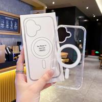 Nouveaux arrivages pour iPhone 17 coque de téléphone magnétique clair dur PC TPU housse de protection pare-chocs pour iPhone 16 15 14 13 12 17 Pro Max