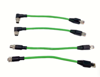 Câble réseau pour capteur de caméra industrielle M12 vers RJ45, connecteur aviation type A-D codé, 4 broches, 8 conducteurs, blindé, en cuivre pur, gaine TPE